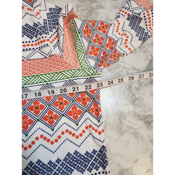 Extra Shenanigans Women's Multicolor Geometric V-Neck 3/4 Sleeve‎ Blouse Size 1X - Picture 4 of 5